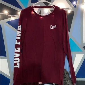 Long sleeve open back PINK shirt